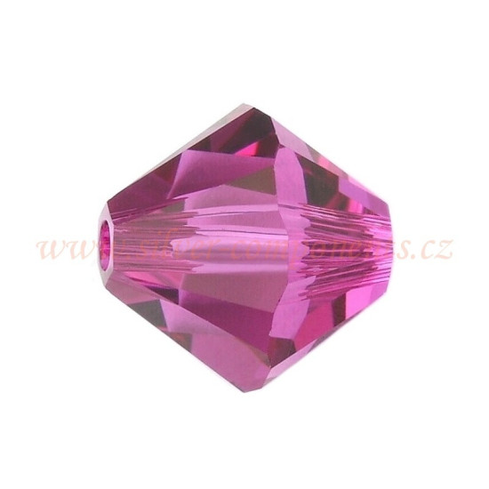 Swarovski korálky XILION 5328 6mm - Sluníčka - Fuchsia